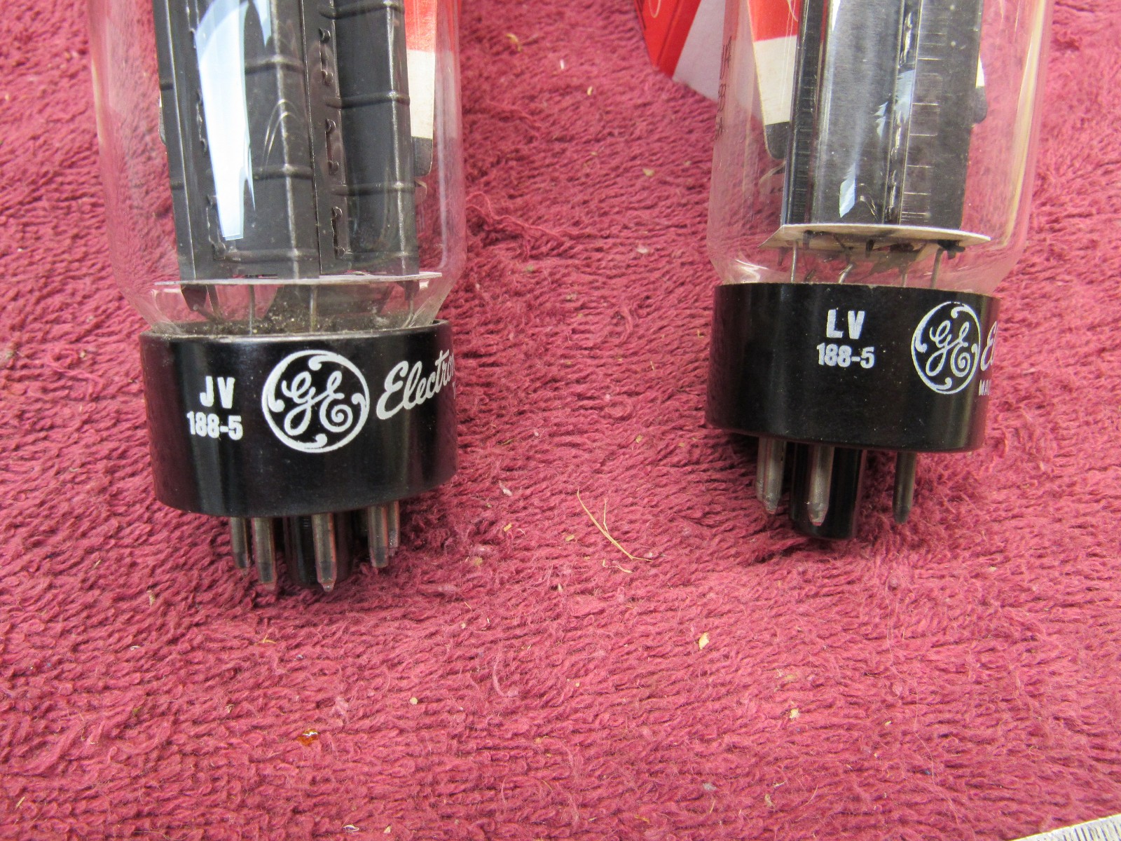 (2) NOS GE GENERAL ELECTRIC 5U4GB Rectifier Radio Audio TUBES 5U4 Black Plates