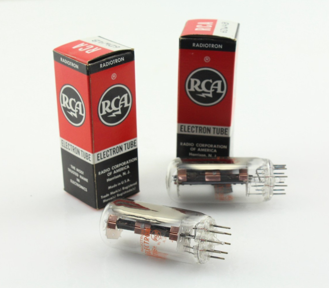 New Qty 2 RCA 6DW4B Matched Pair & Date Codes Grey Plates O Getter NOS USA Tubes