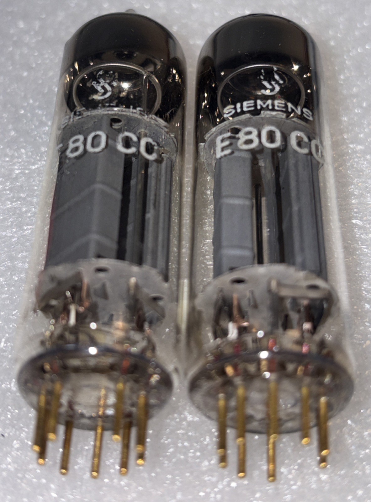 Matched Pair Amperex Siemens 6085 E80CC Gold Pin Tubes Amplitrex Strong RARE #2