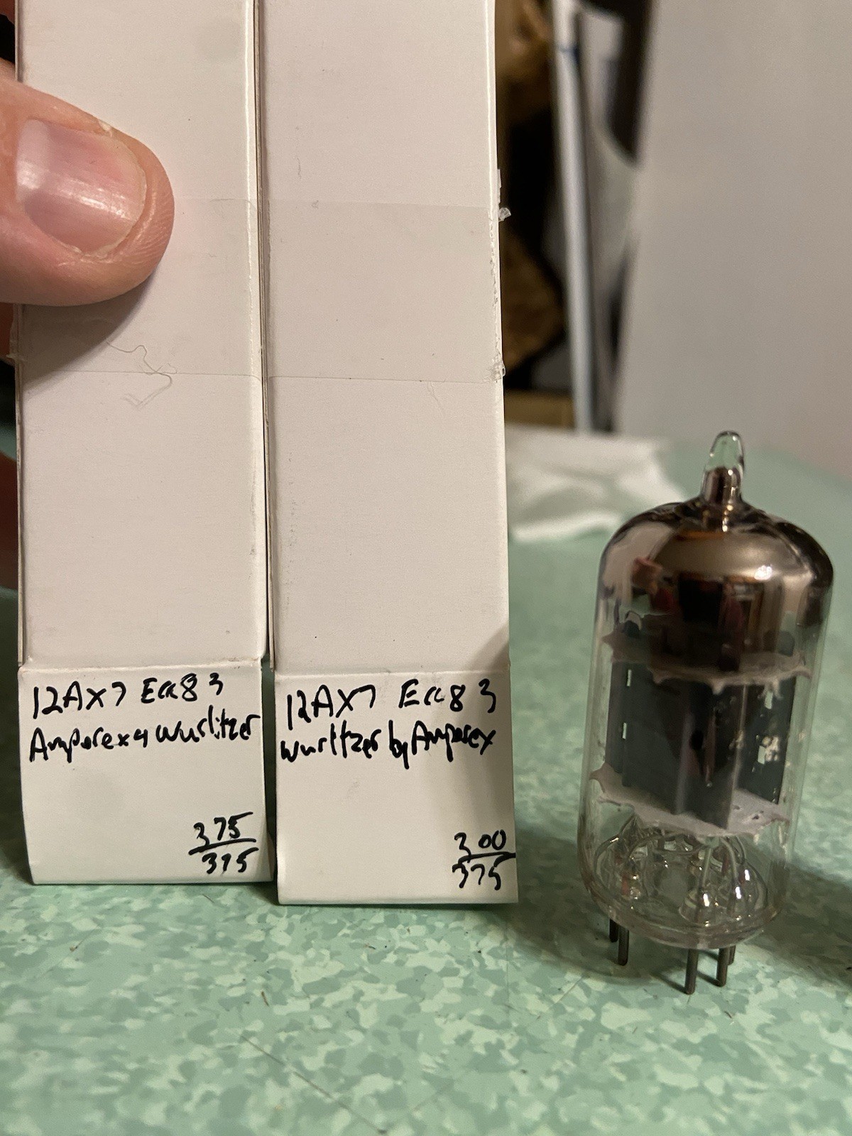 Amperex ECC83/12AX7 -Audio Tubes-Branded WurliTzer – Holland Strong- PAIR