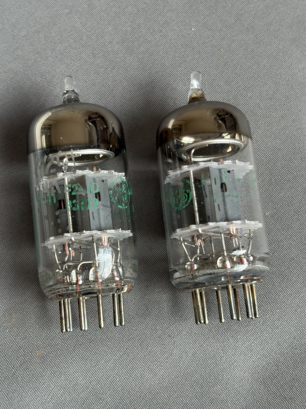 Pair of GE JAN 12AT7WC 6201 Tubes General Electric