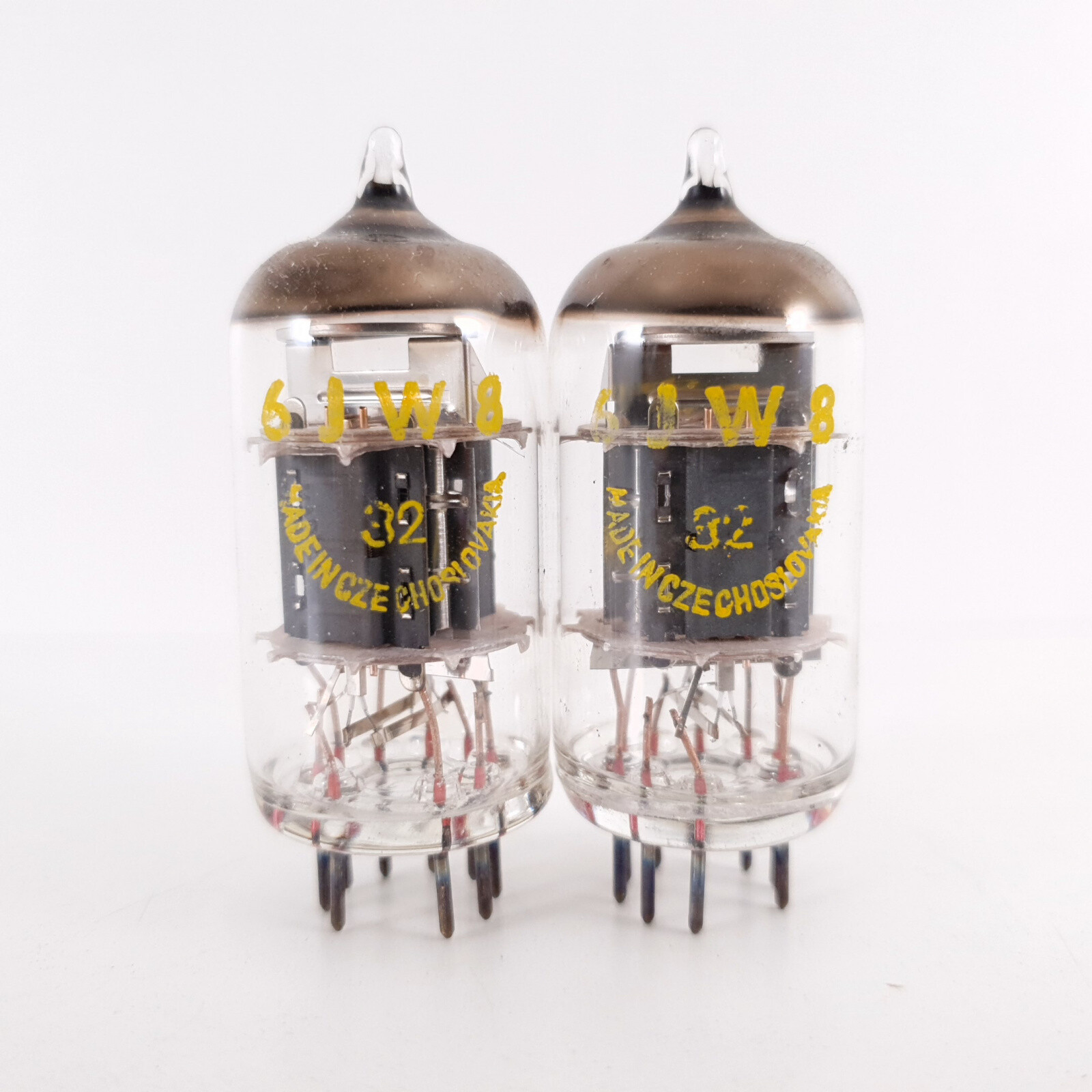 2 X ECF802 / 6JW8 TESLA TUBE. COPPER RODS. MATCHED PAIR. 2. CH114