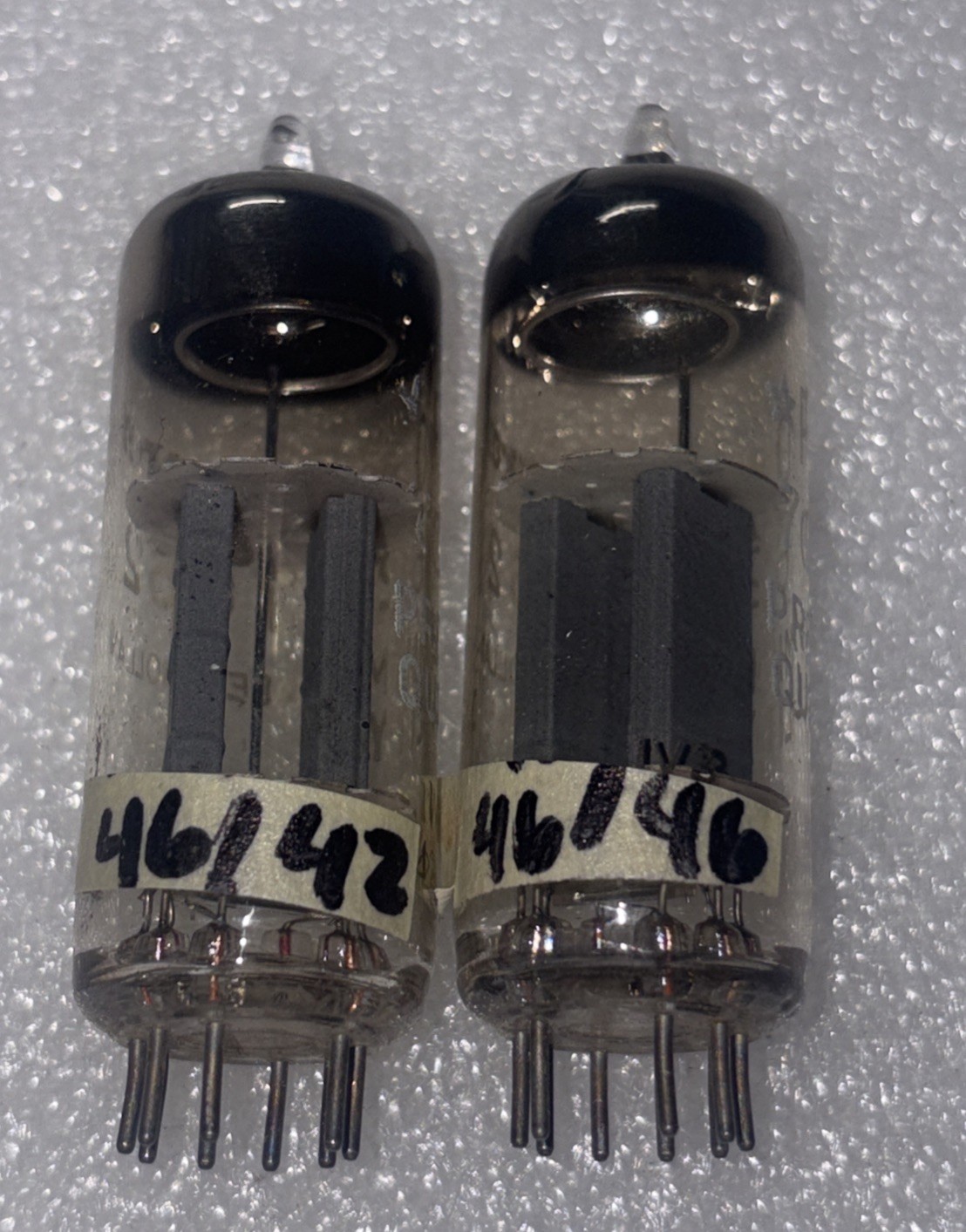 Matched Pair Amperex E180CC 7062 PQ O Getter Vacuum Tubes #4
