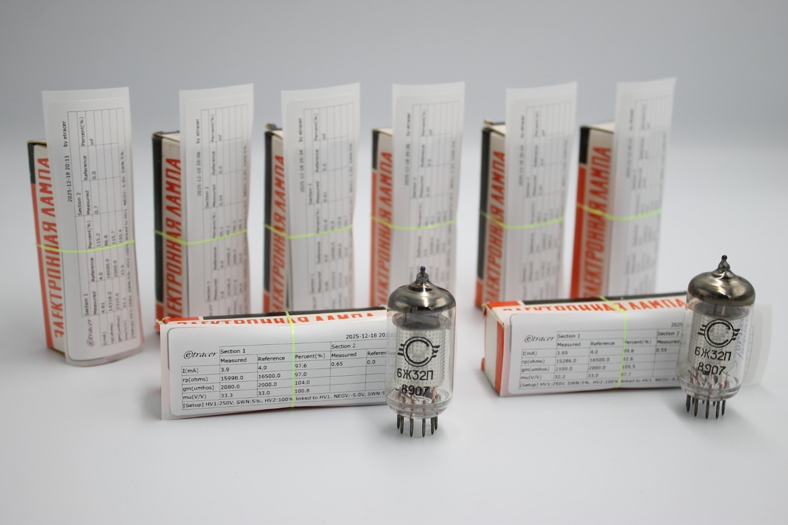 2 PCS 6J32P/ EF86 . Strong Test. Pentode. By Etracer.Svetlana.Original Box.NOS