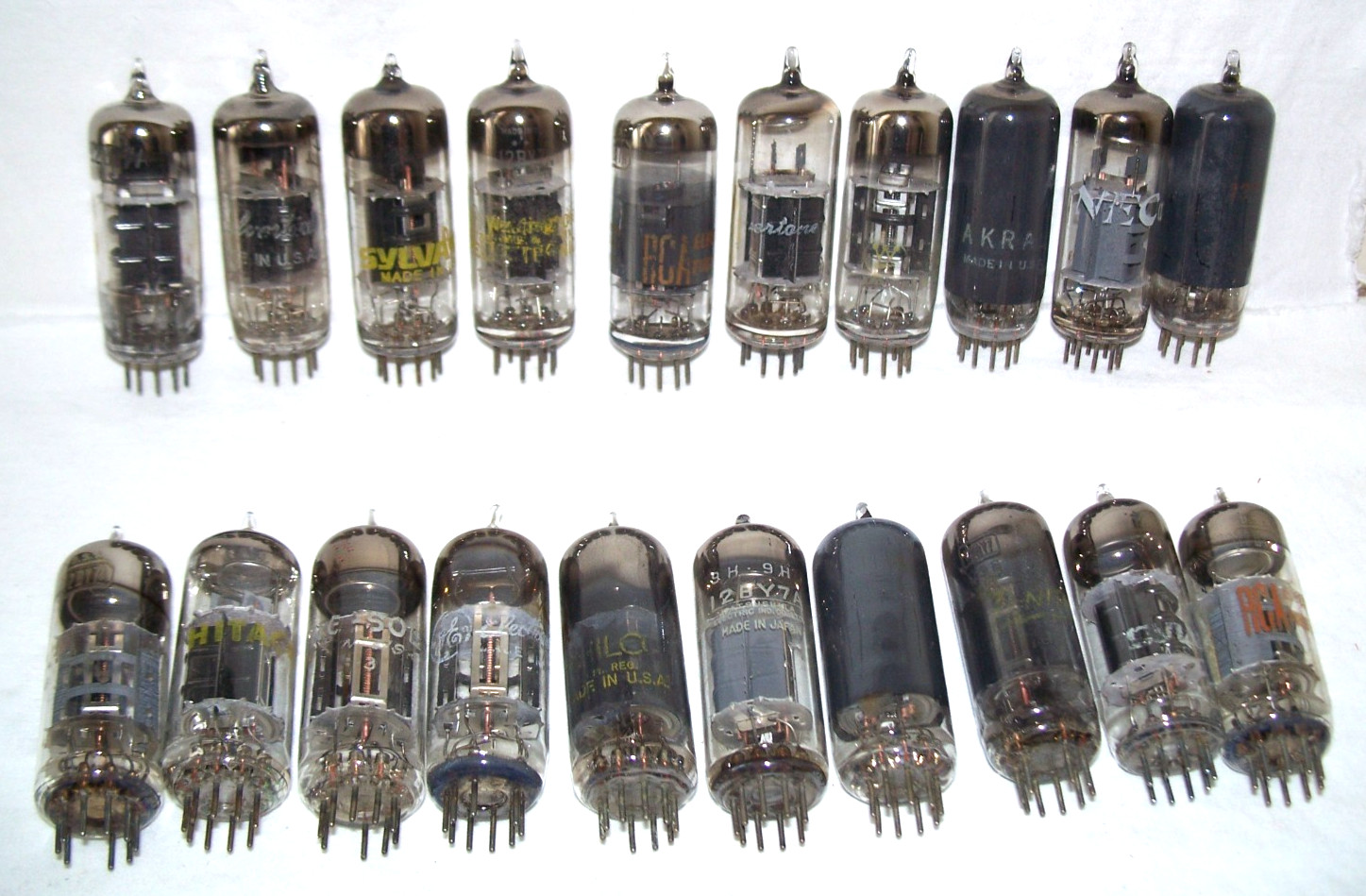 Lot of (20) 12BY7 12BY7A 12DQ7 12BV7 tubes,radio,amp,Zenith,Sylvania,RCA,GE,+++