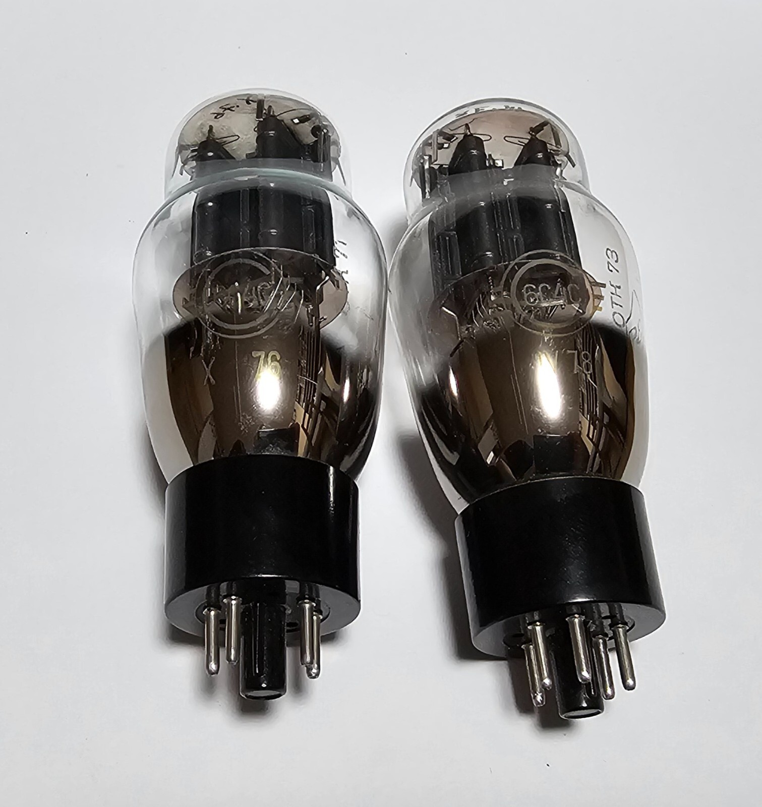 6c4c Svetlana tubes 60’s-80’s NOS OTK Matched pair 6s4s 6b4g ~6a3 45 re604 px4