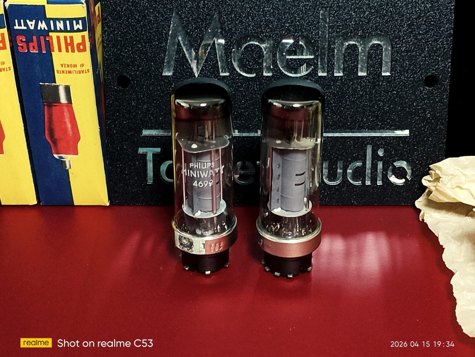 PHILIPS 4699 EL6 (EL34) ’50s PAIR NOS NIB Amplitrex “VACUUM TUBE”