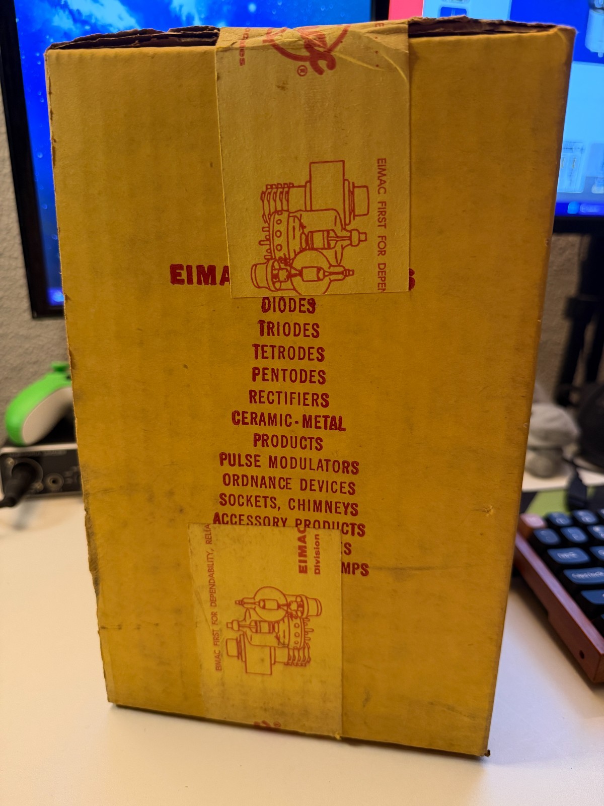 EIMAC 254W VINTAGE ELECTRON VACUUM TUBE UNOPENED NEW