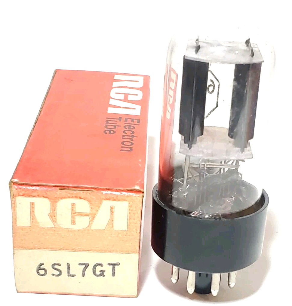 1 RCA 6SL7GT Black Plate Vacuum Tube Tested NOS On Hickok