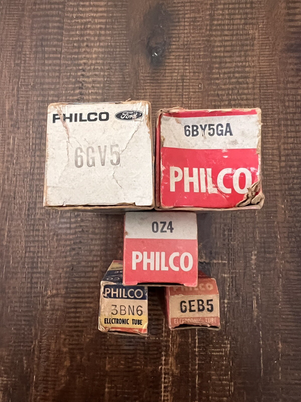 5 – Vintage Vacuum Tubes Lot Philco Radio Electronic