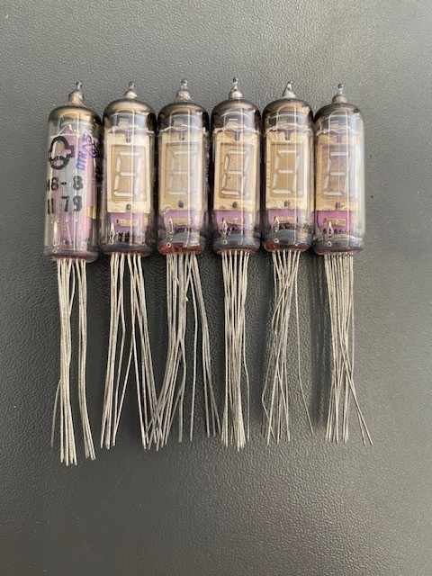 IV-8 Nixie Tubes. NOS. Lot of 6.