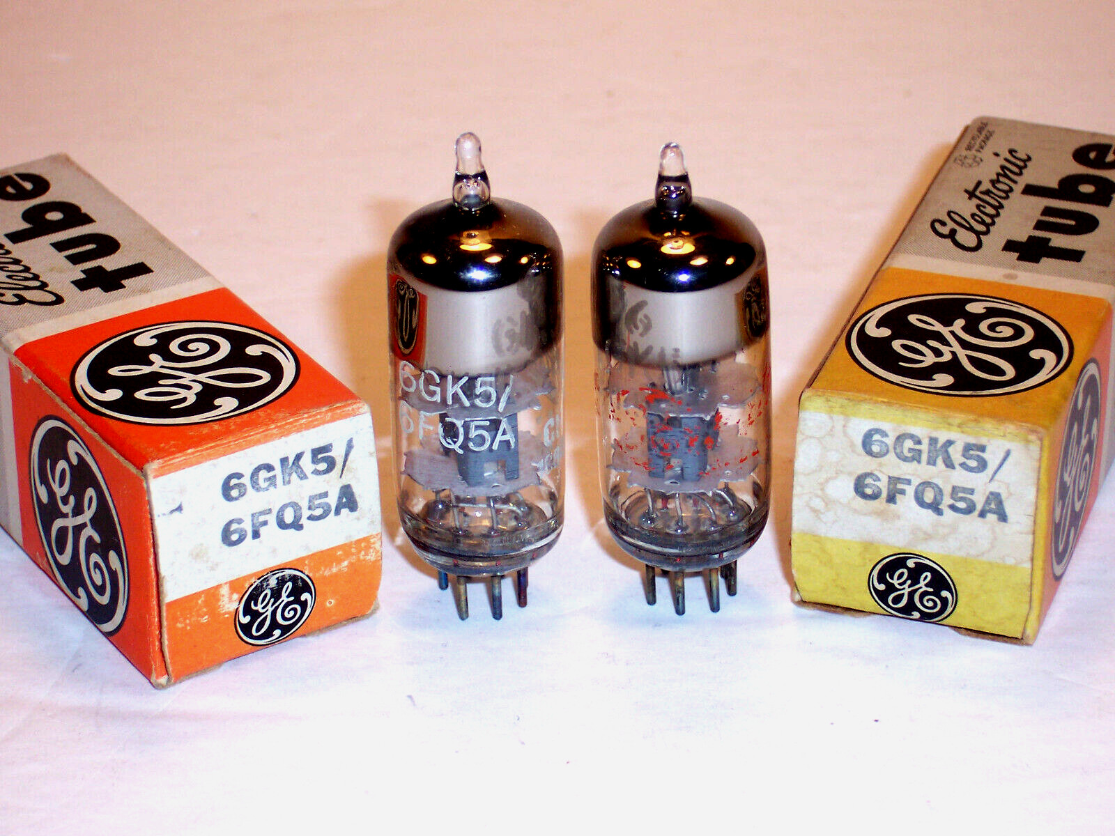 NIB / NOS Matched Pair FISHER 400 / 500C GE 6GK5 / 6FQ5A Tubes.