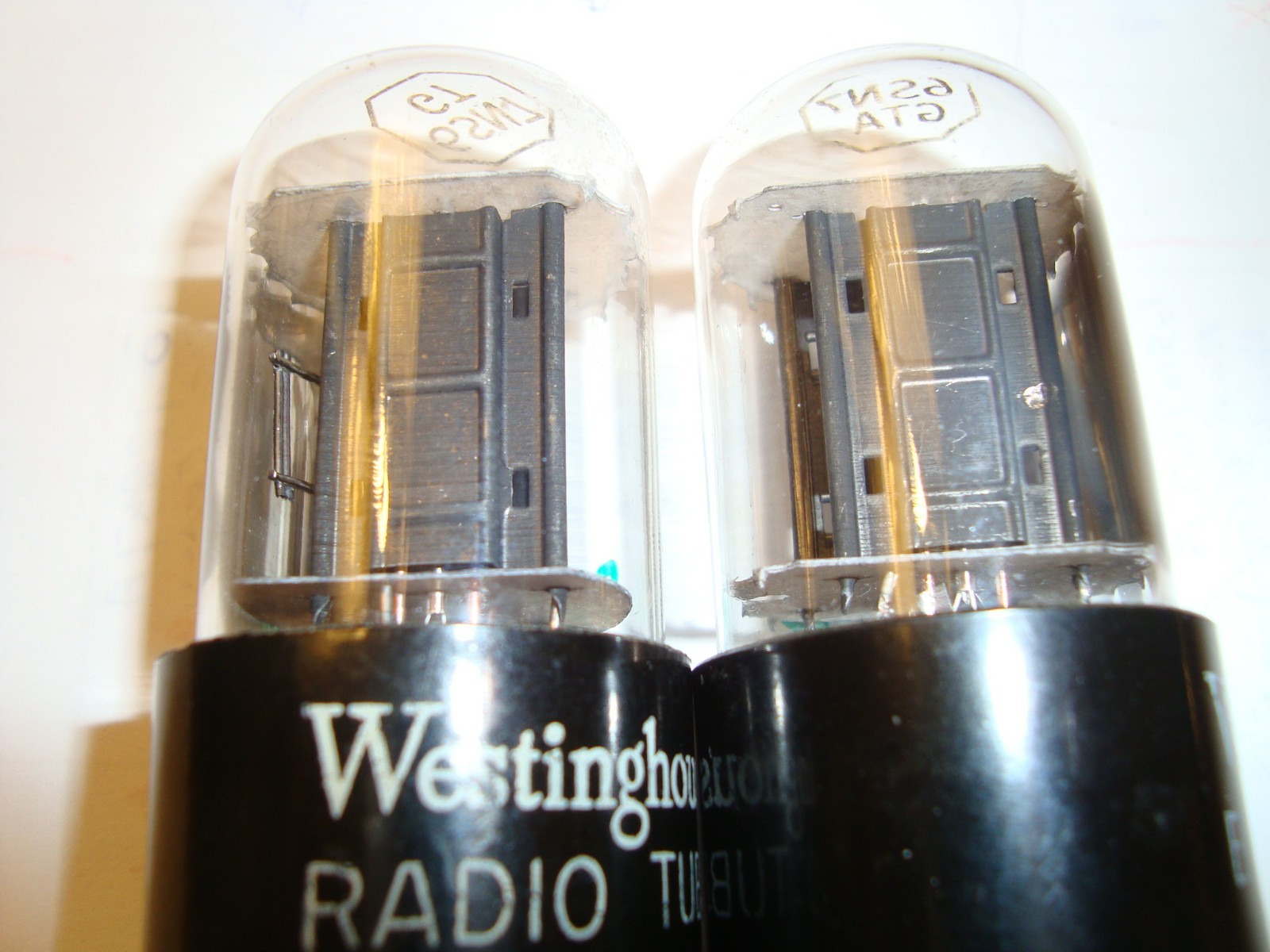 One Pair of 6SN7GTB Tubes, By Sylvania For Rogers, Good Ratings