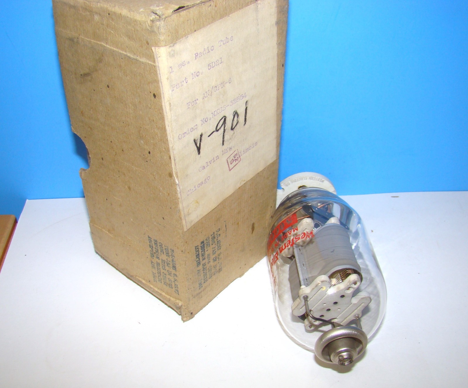 Type JAN CW 5D21 Western Electric radio audio electron vacuum tube valve display