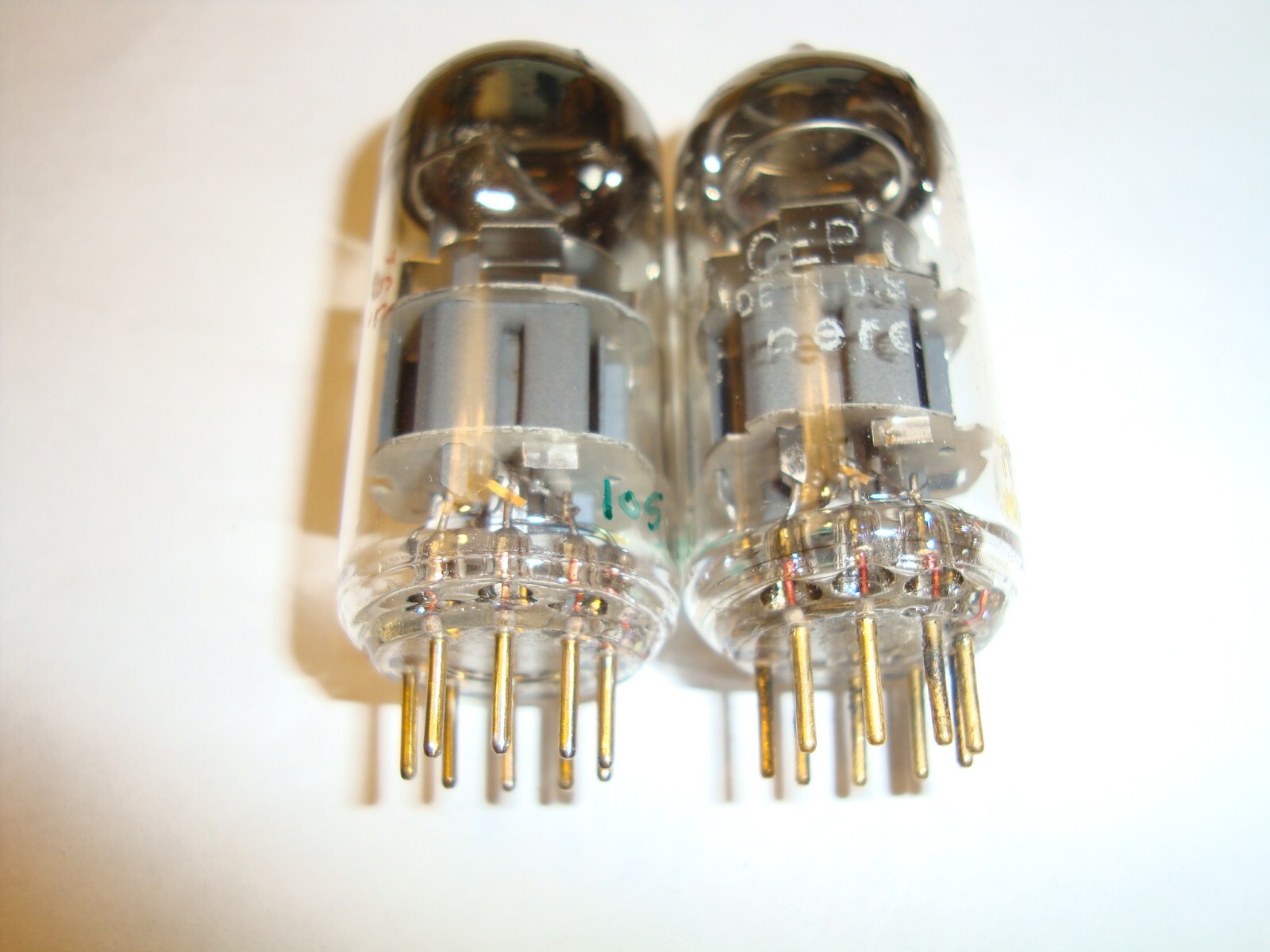 One Matched Pair of 6922 Tubes, By Amperex USA, Gold Pins, High Ratings