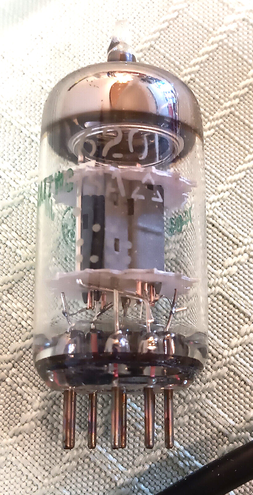 GE JAN 12AT7WC / 6201 Audio TUBE – Side Stabilizers – Hickok 6000A Tested