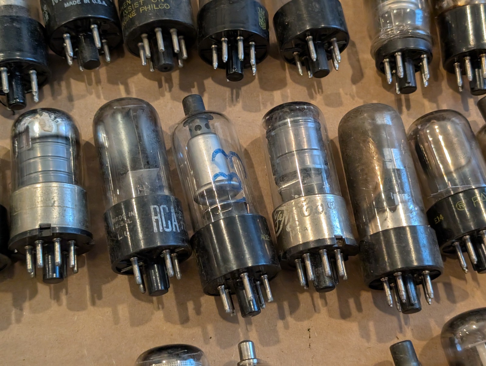 Lot of 50 Vintage Vacuum Tubes Octal Mixed Radio TV Untested Parts Repair 1
