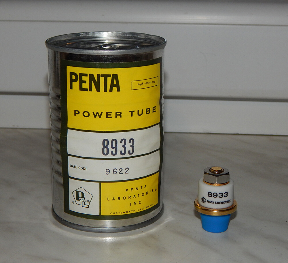 Tube PENTA Laboratories POWER TUBE 8933 Transmitting Triode 3GHz 3.0GHz – NOS