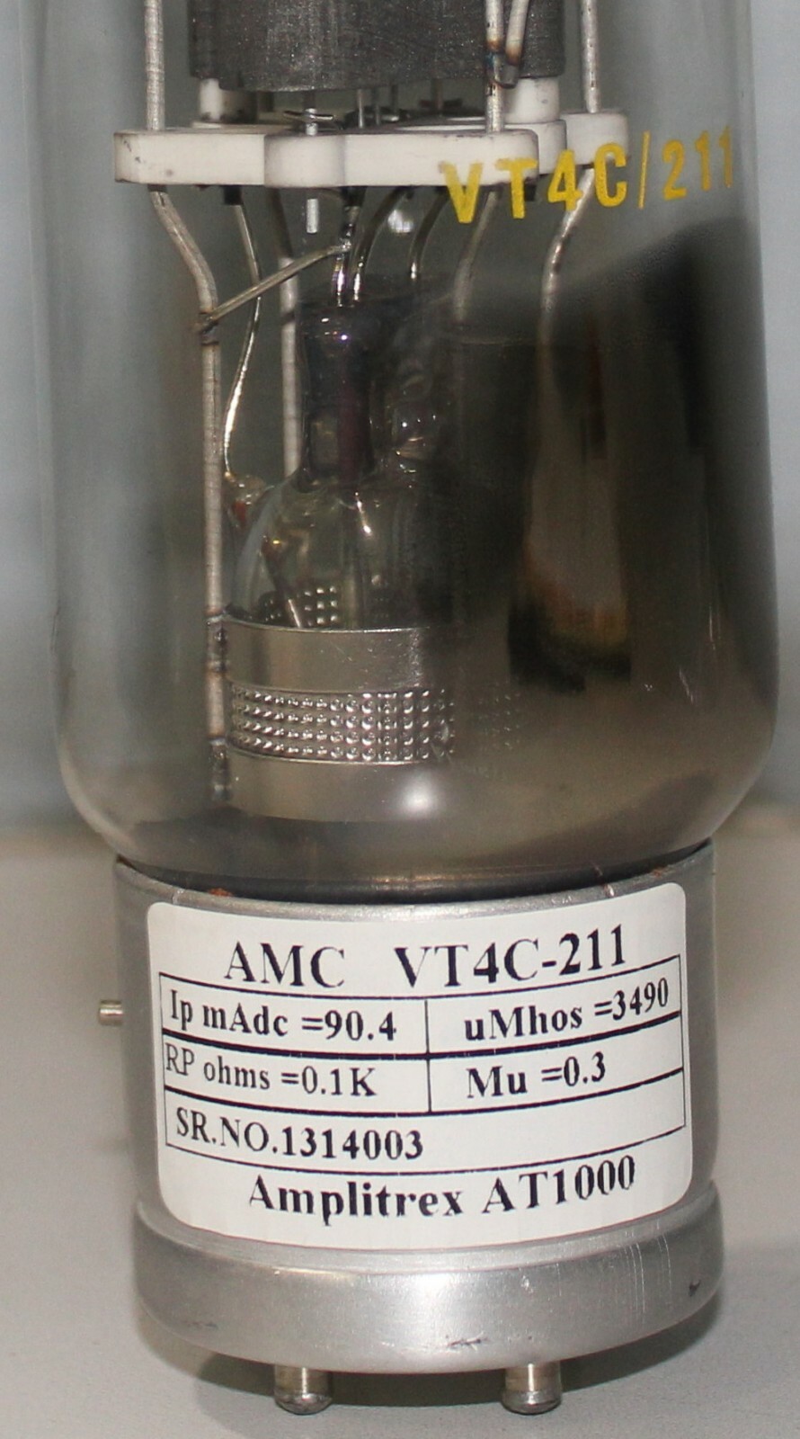 VT4C 211 DHT AMC made in U.S.A audio tube Amplitrex tested