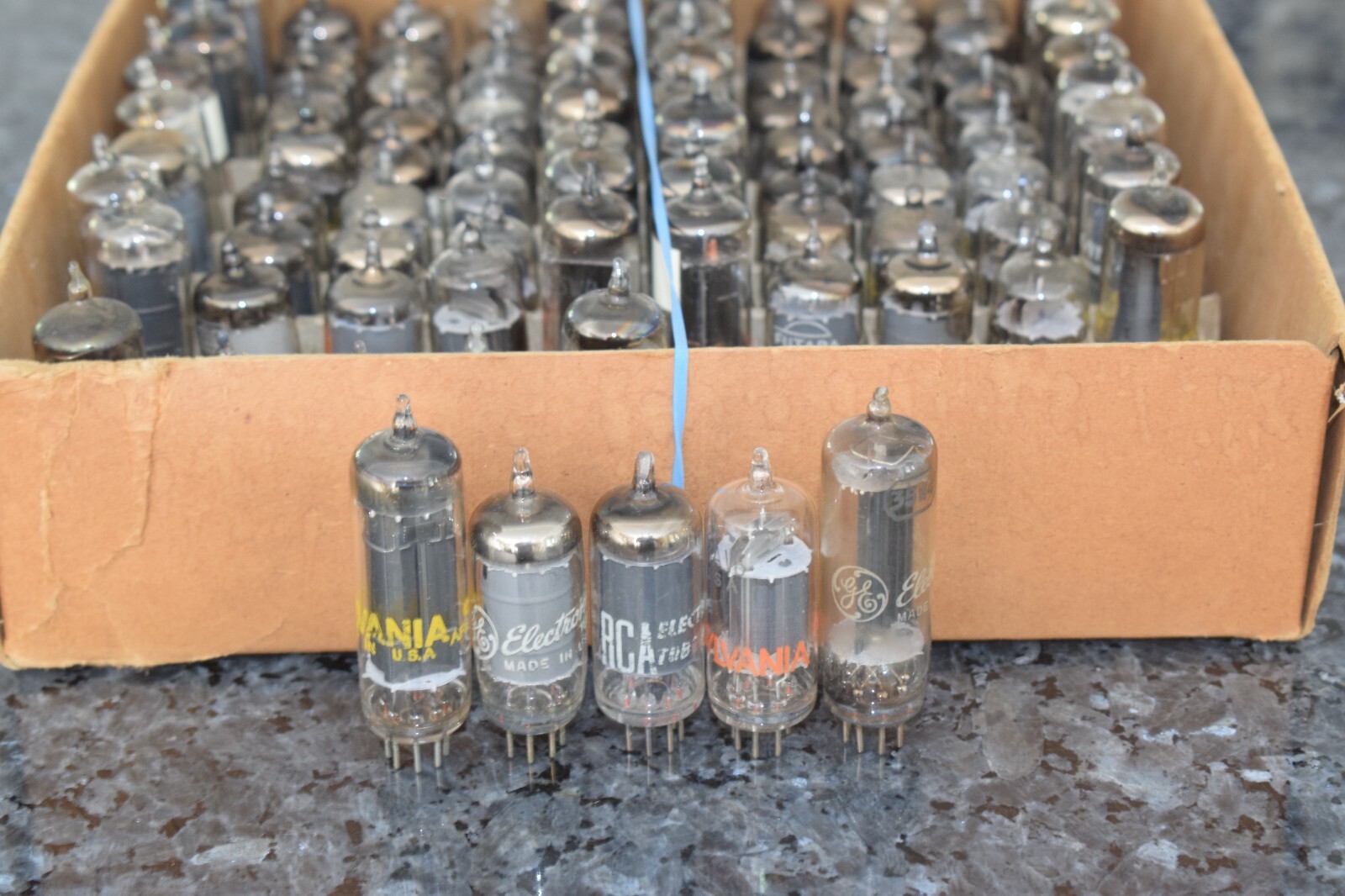 Qty 1 – AA5 All American Five Tube Set- 50C5 35W4 12BE6 12BA6 12AV6 -PLUG N PLAY