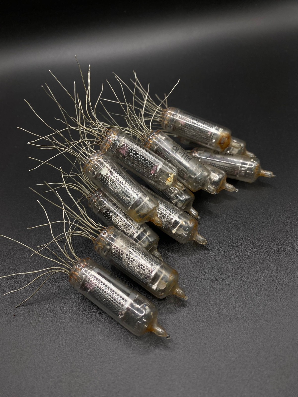 12x IN-16 IN16 ИН-16 ИН16 NIXIE TUBES USED TESTED 100% WORKING