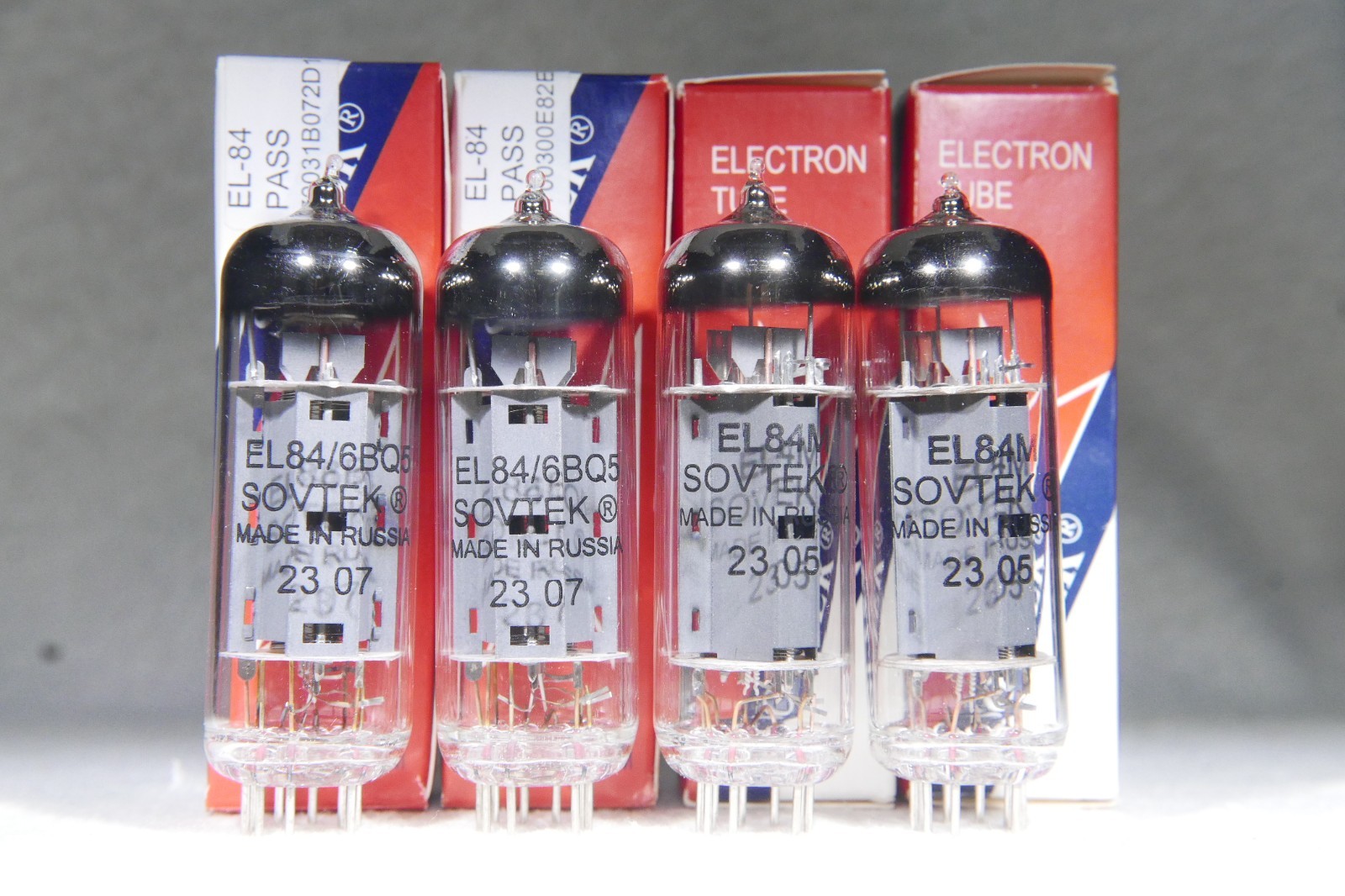 Two Matched Pairs (4) Sovtek EL84/EL84M/6BQ5 Made in Russia