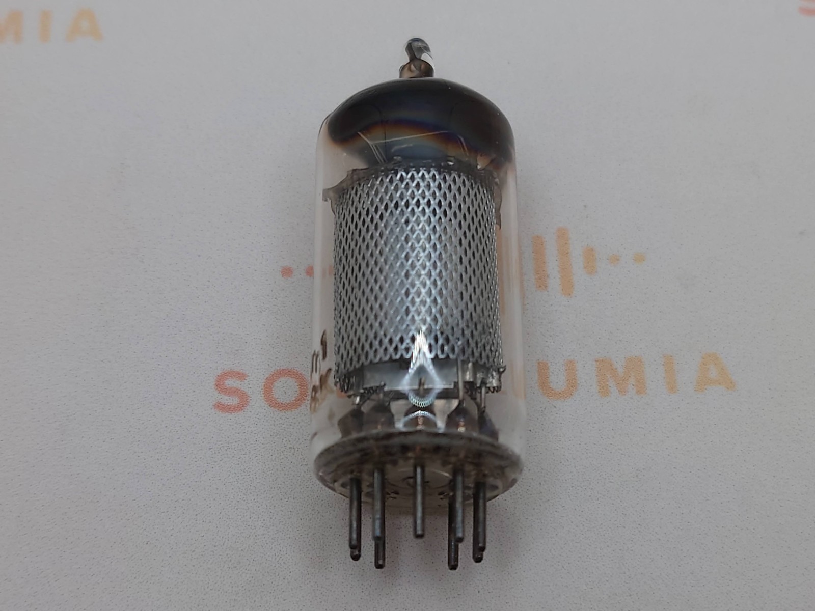 1x Mullard EF86 Long Mesh Plates Square Getter – Blackburn ’58 – Philips Label