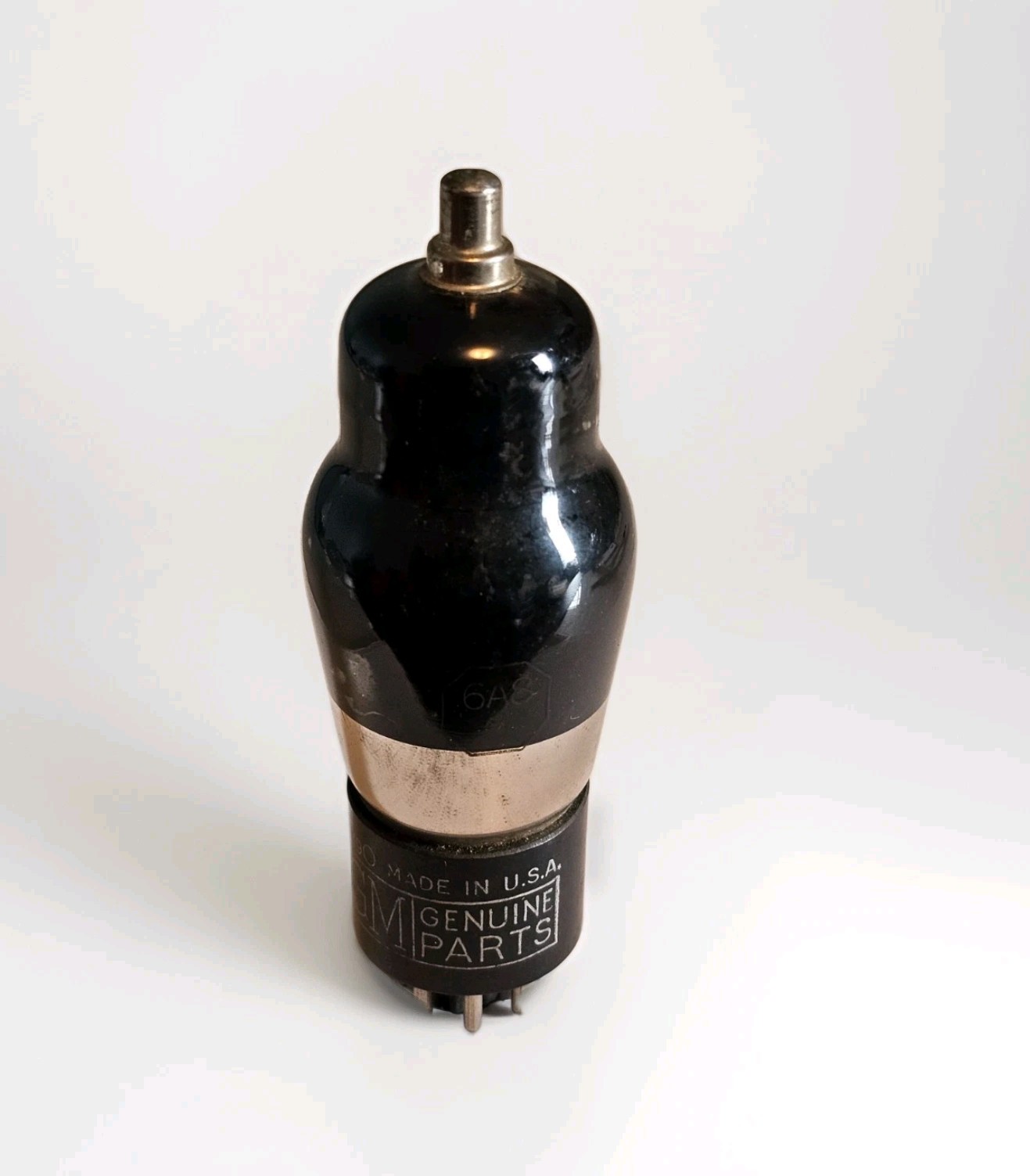 Vintage GM Genuine Parts 6A8G Vacuum Tube Black Glass