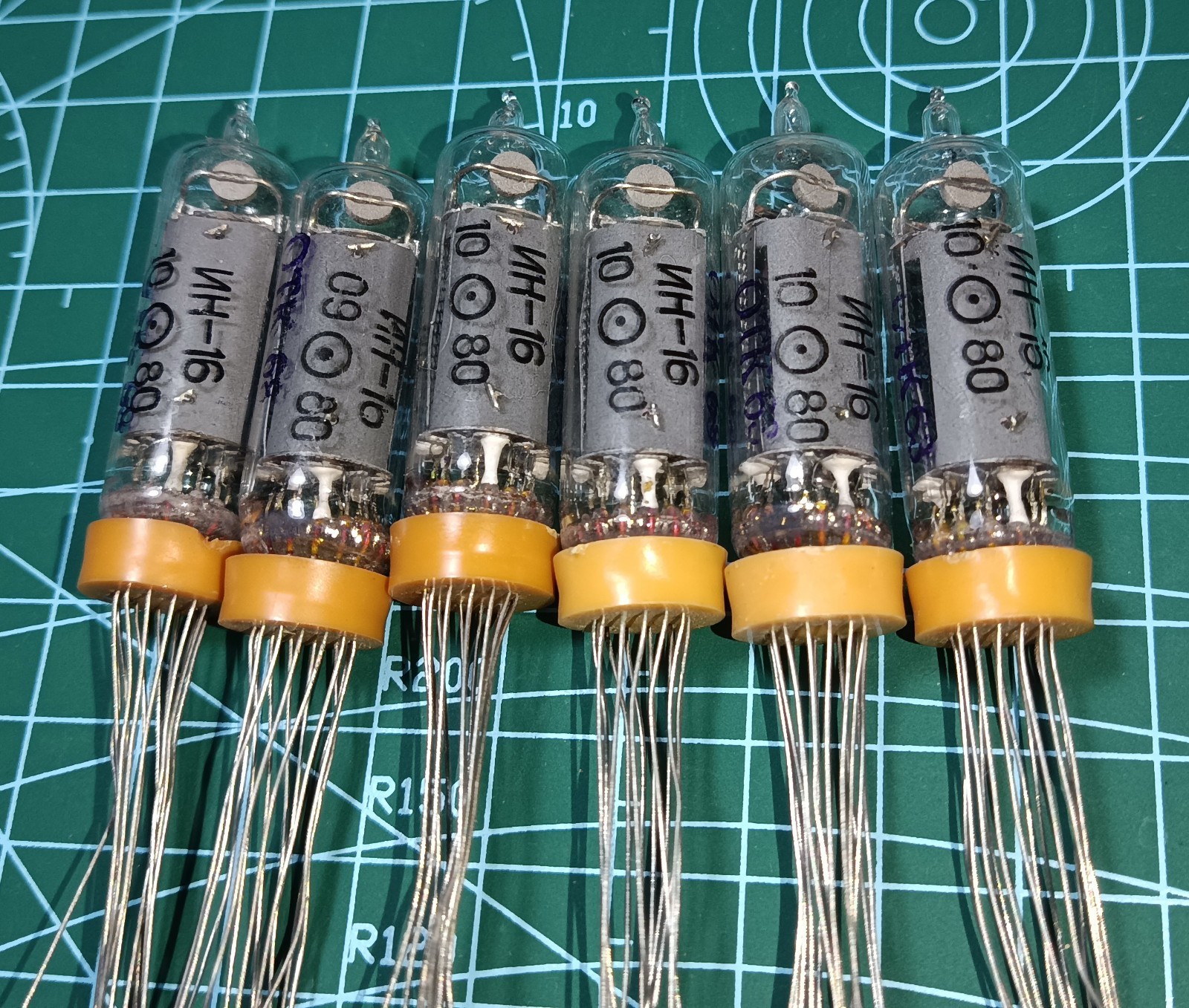 6 x IN-16 Nixie Tubes Set for DIY Clock Vintage USSR Neon NEW NOS Tested ✅