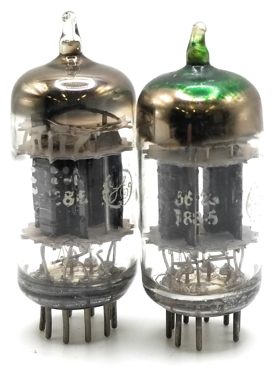 Matched Pair JG-6072 GE Vacuum Tube 12AY7 Military Grade Amplitrex TESTED