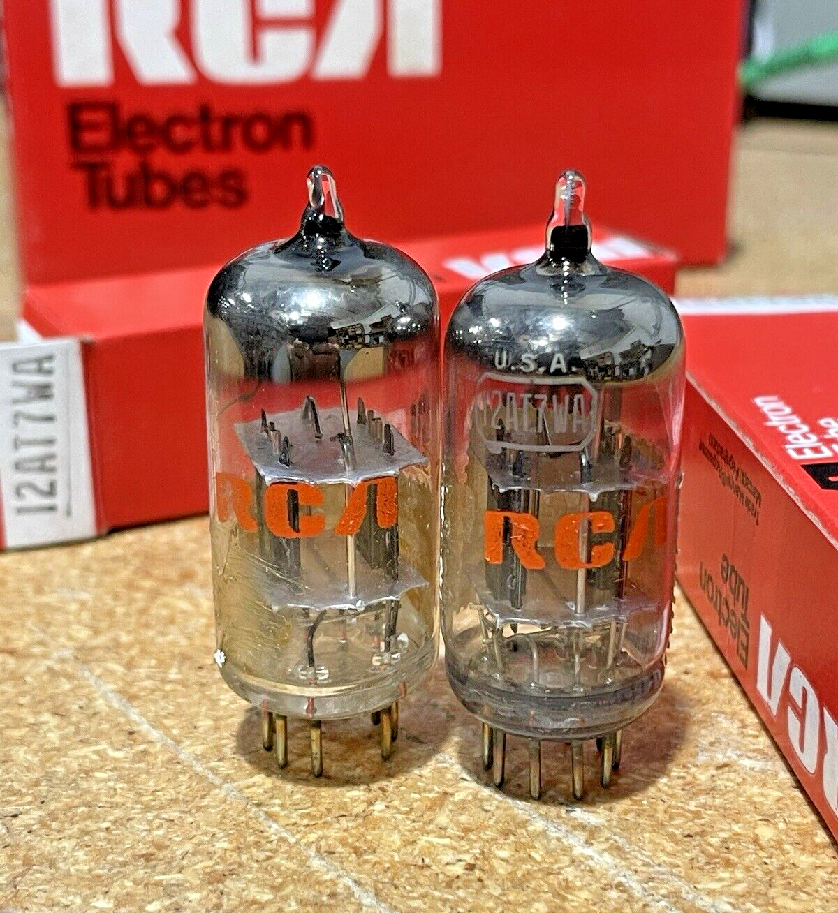 2 NOS NIB RCA 12AT7WA / 12AT7 Audio Vacuum Tubes USA Made (Many Available)