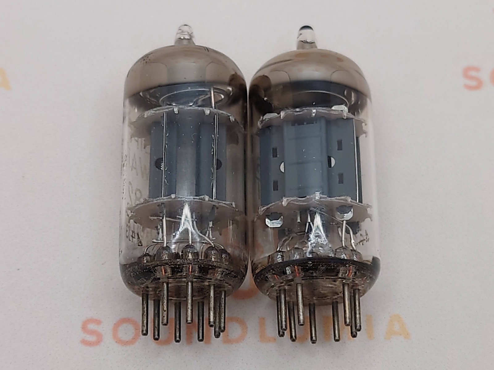 Philips ECC82 12AU7 Short Plates O-getter Matched Pair – Heerlen 1964 – Strong