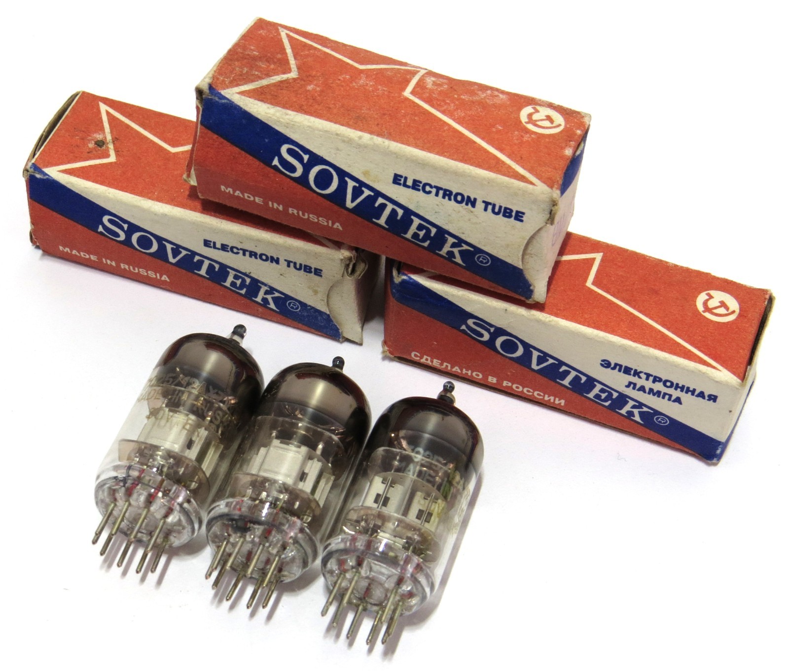 Sovtek 12AX7 WB Vacuum Preamp Tubes for Guitar/Audio Amplifiers – Lot of 3
