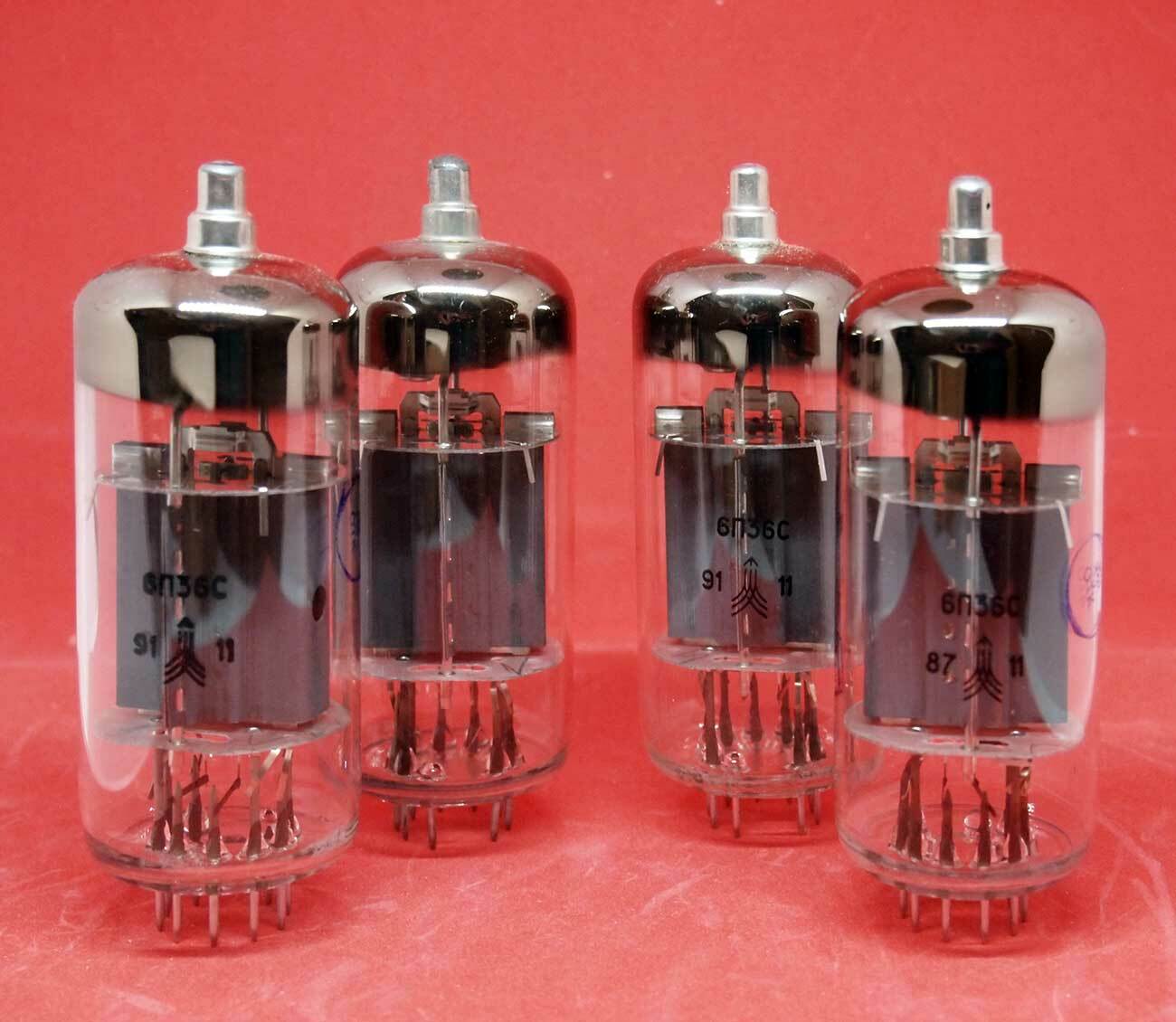 + QUAD 4 x 6P36S =EL500=6GB5 Power Output Beam Tetrode USSR NEW TUBES