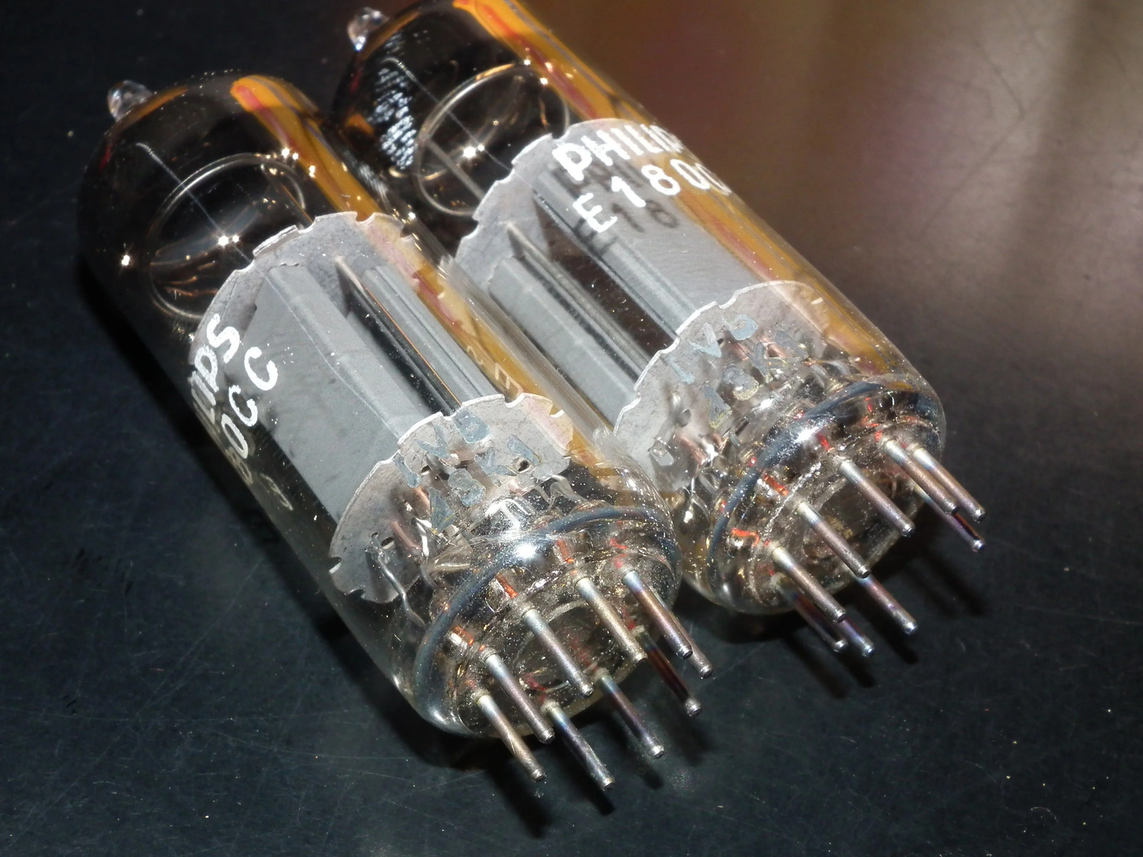 Philips E180CC 7062 Platinum Matched pair NOS NIB Holland Heerlen 1963
