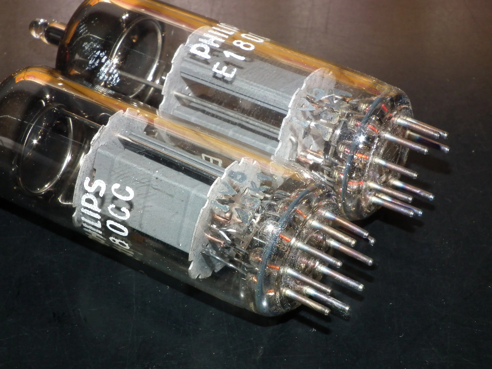 Philips E180CC 7062 Platinum Matched pair NOS NIB Holland Heerlen 1963