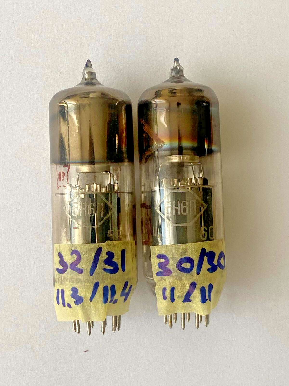 6N6P / ECC99 / E182CC Matched Pair Fryazino NEW Boxed Anode NEW Strong