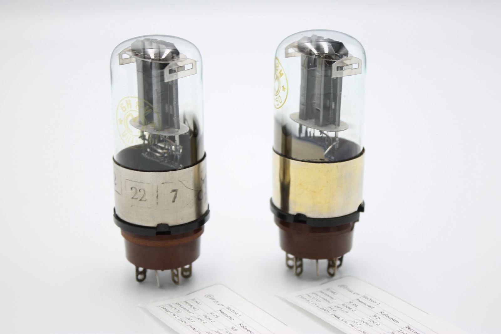 RARE Matched Pair 6N8M/6N8S/6SN7/1578/ECC32.MELZ.Etracer Tested.VIII,III-1950′.