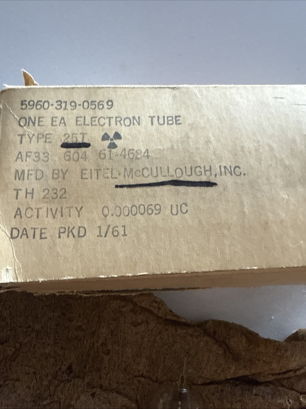 Rare Vintage Eimac 7439 25T Power Grid Tube – NIB