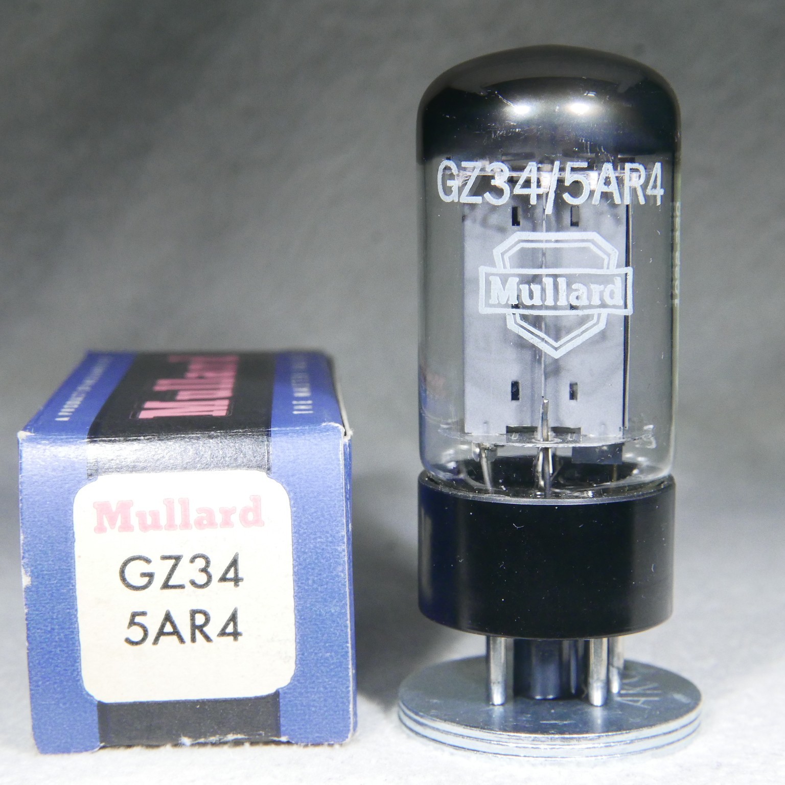 NOS/NIB Mullard GZ34/5AR4 OO-Getter 4 Notch Made in UK f32 B2H1 1962