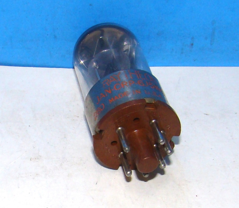 6J5WGT 6J5GT JAN Raytheon radio amplifier vintage audio vacuum tube valve 6J5G
