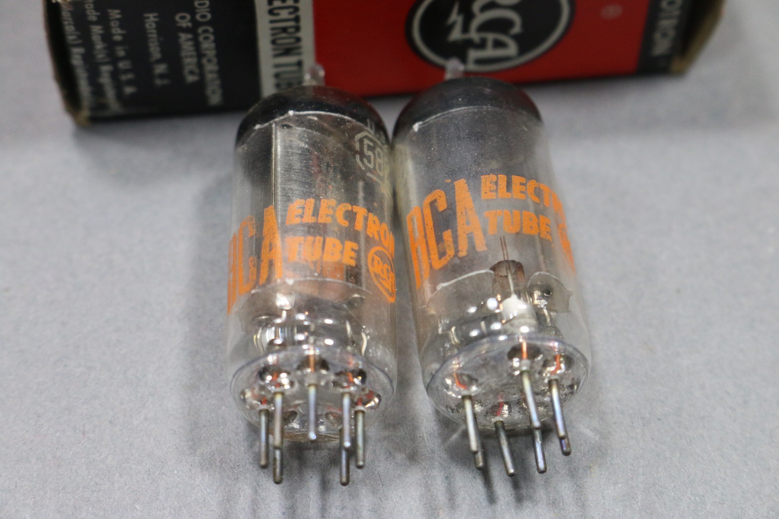 Pair Vintage RCA 5823 Vacuum Tube Thyratron Cold-Cathode w/ Original Boxes USA