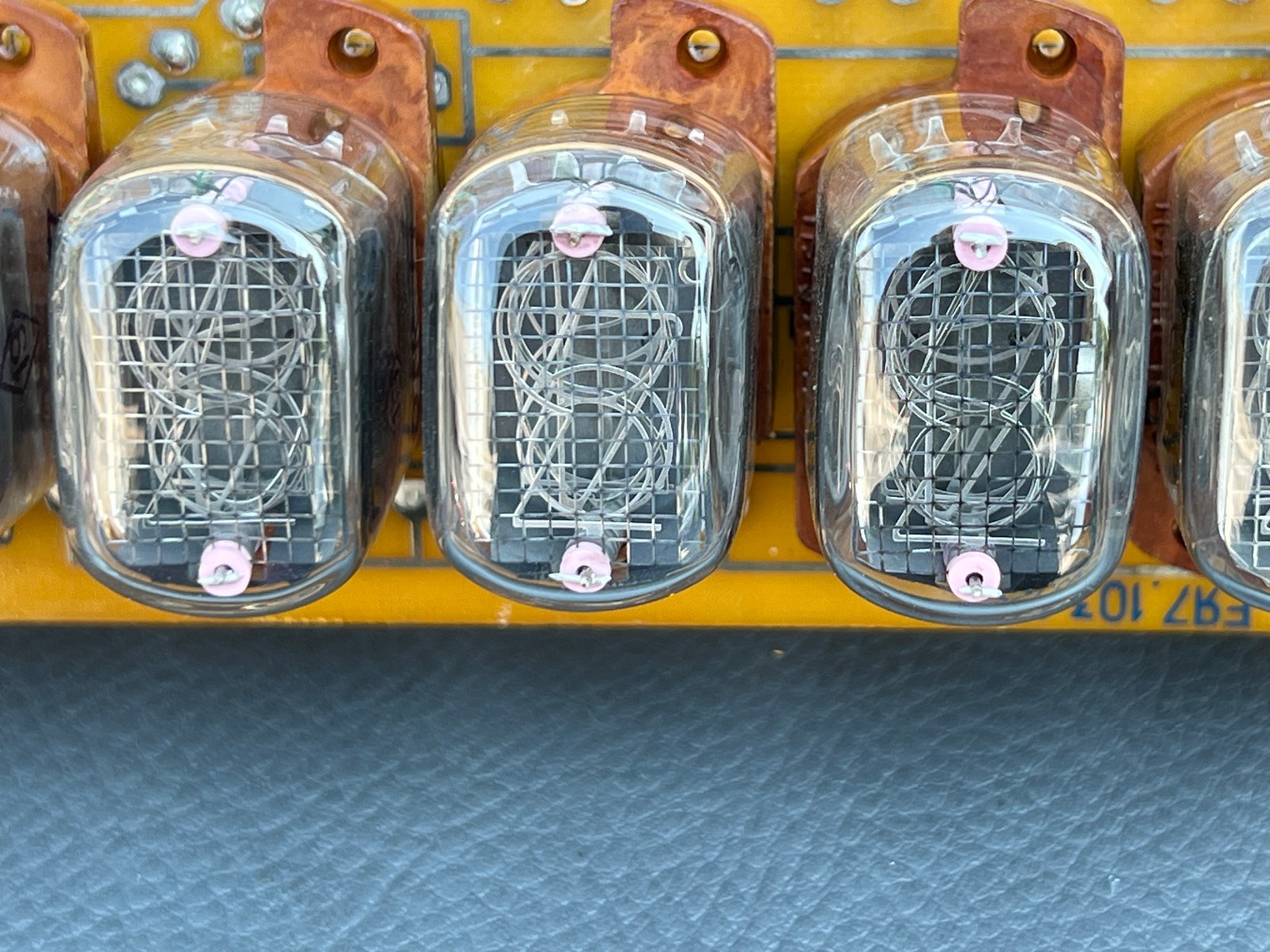 IN-12B,IN15A,IN15B Soviet Russian Nixie Indicator Tubes Lot of 10 pcs w/Socket