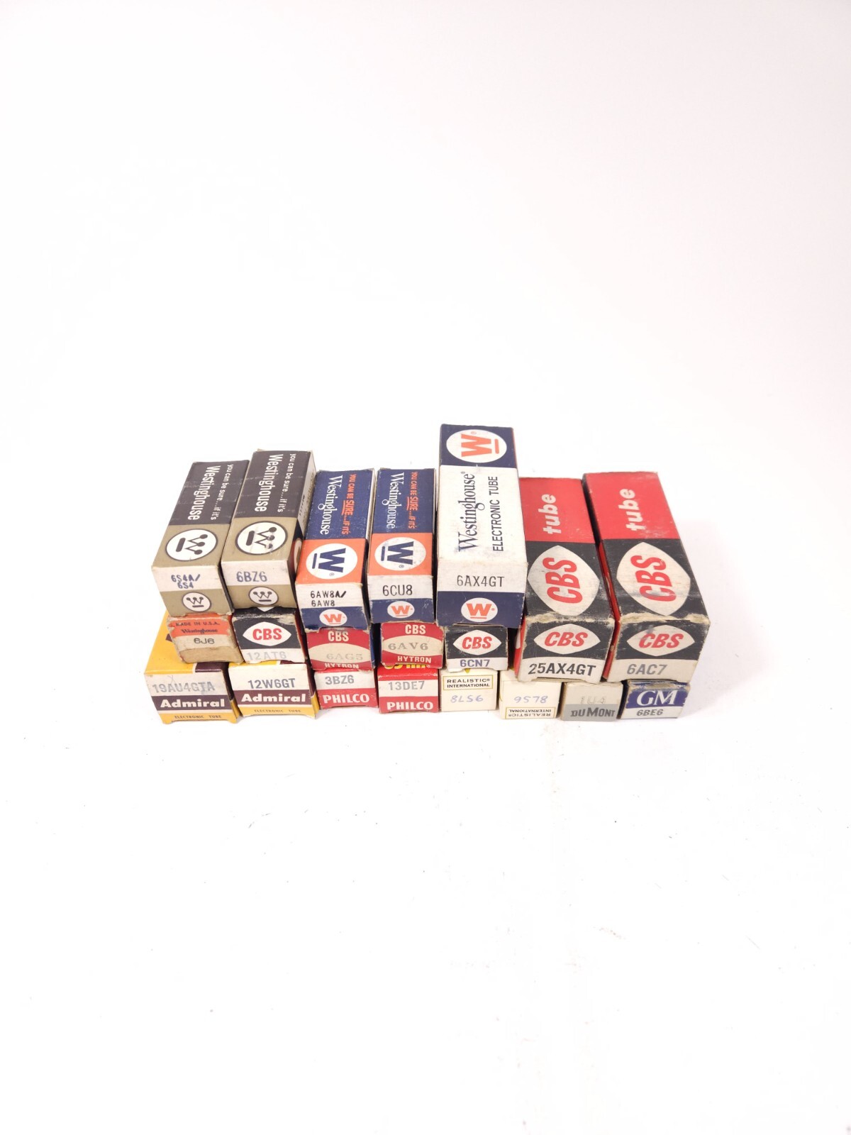 Mixed Lot Of 20 Vacuum Tubes Westinghouse CBS Admiral Philco GM Dumont Realistic