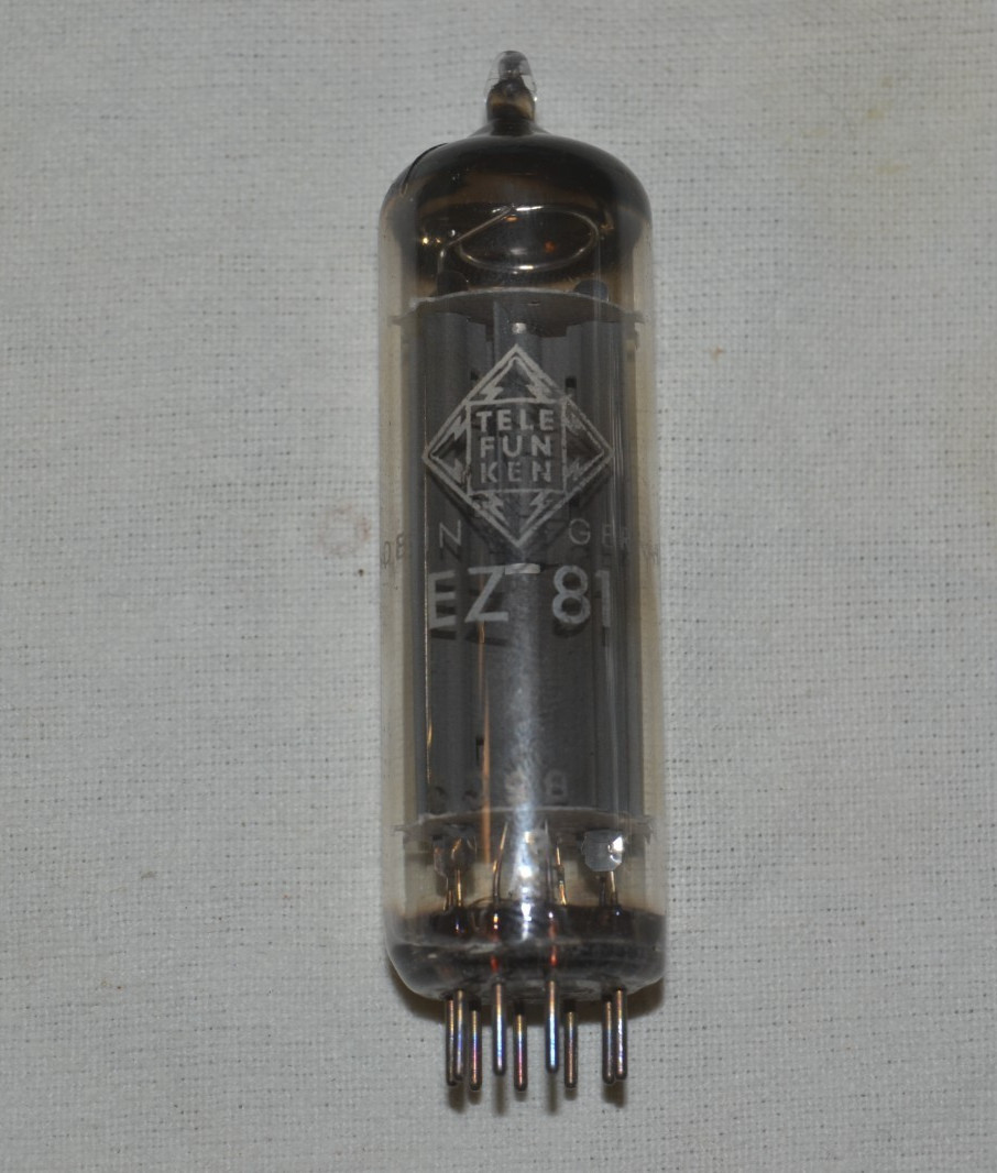 Vintage 1965 Strong & Balanced Mullard /Telefunken EZ81 6CA4 Tube