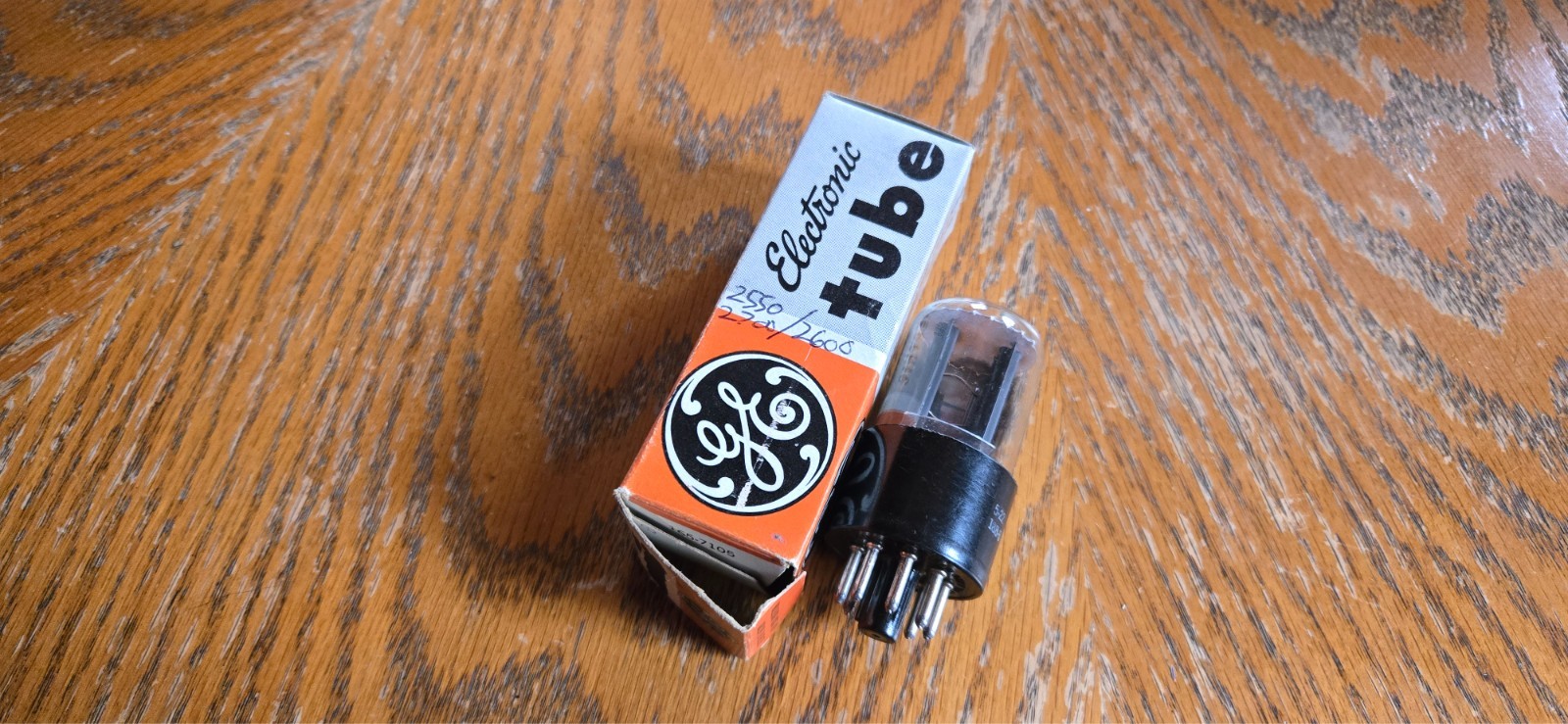 GE 6SN7GTB Gray Plates Side Horseshoe Getter Vacuum Tube Tested
