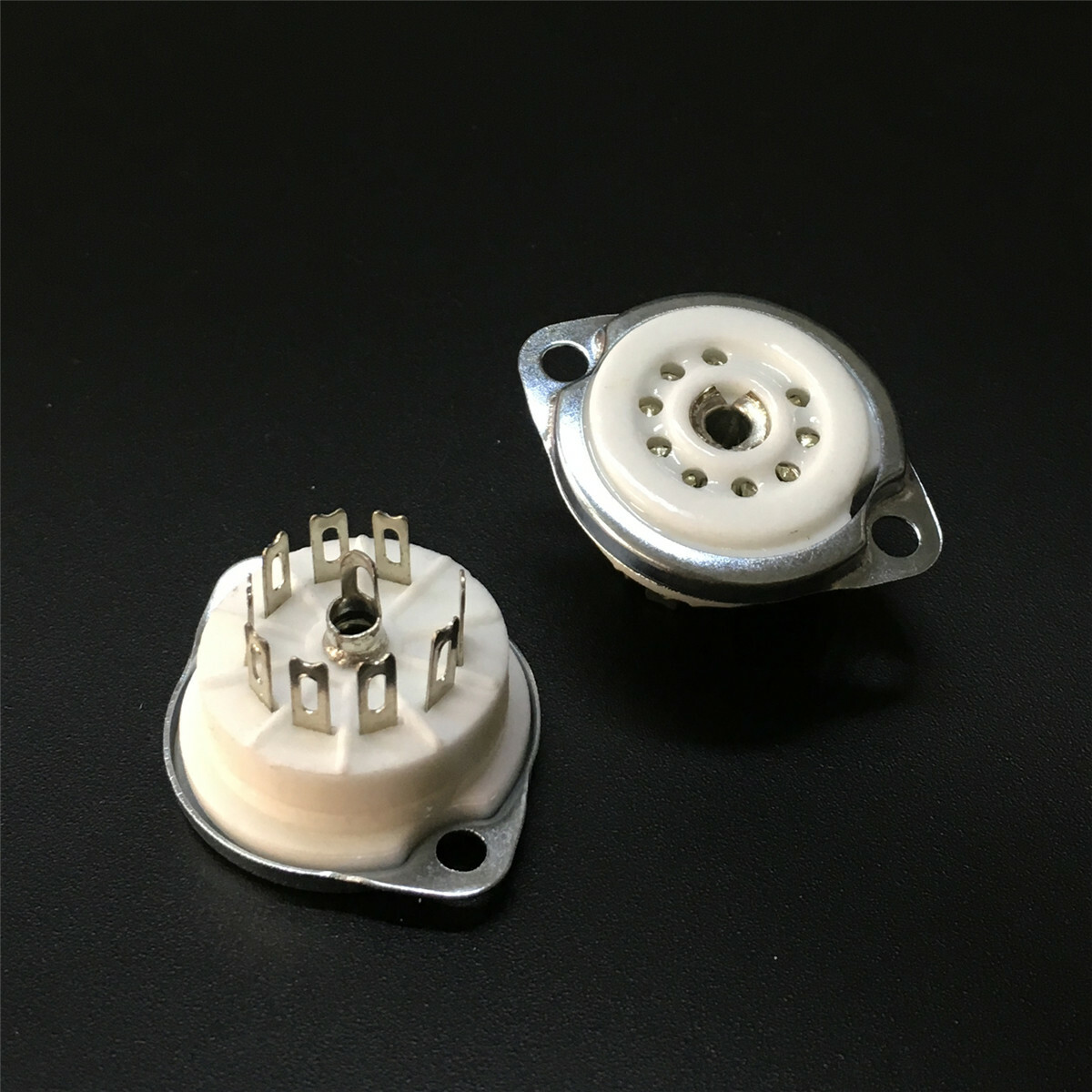 10Pcs 9Pin Vacuum Tube Sockets PCB Mount for 12AX7 12AU7 12AT7 EL84 6N11 JCC88