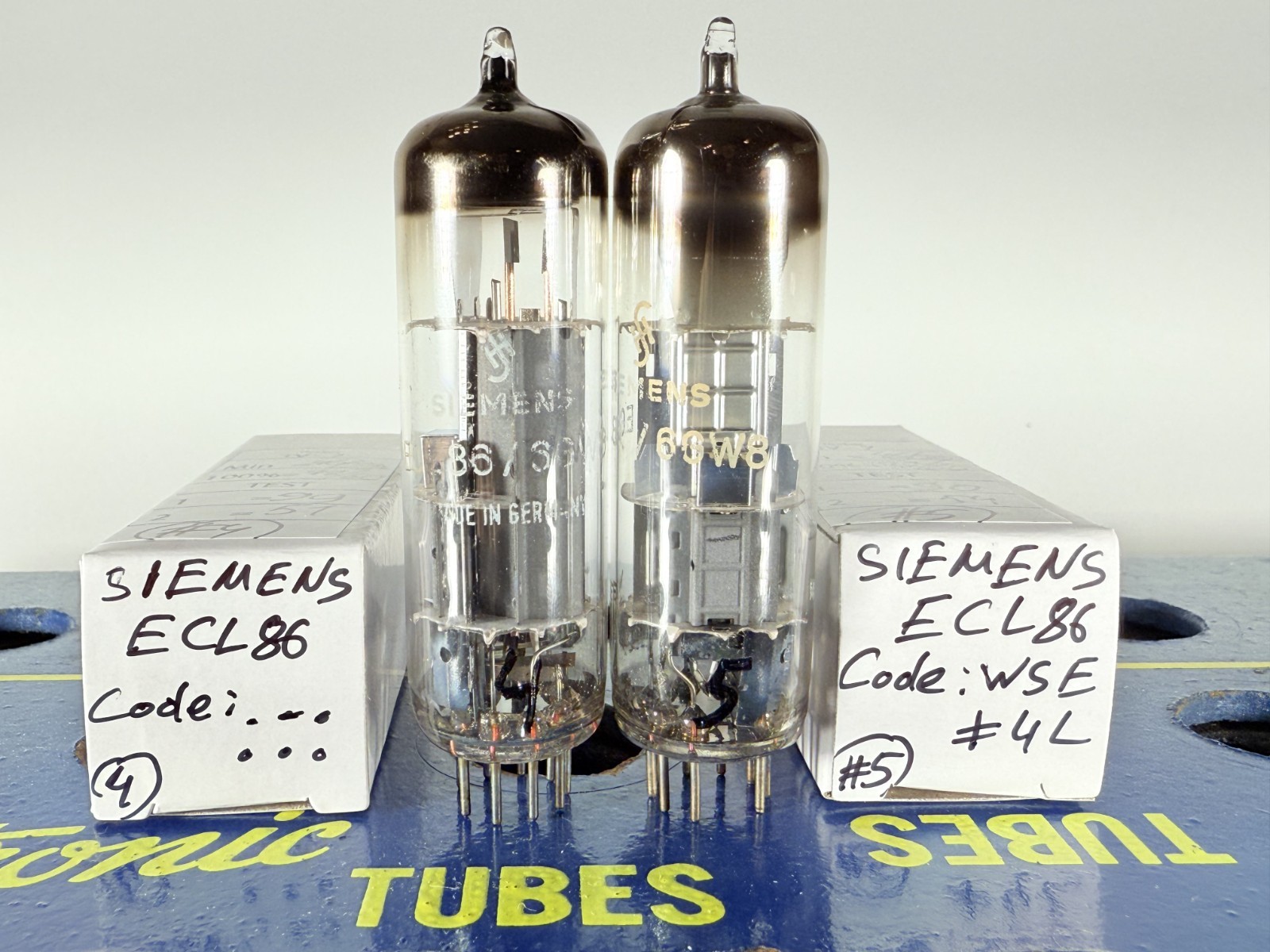 Pair Siemens ECL86 6GW8 Germany Tested Good Tube