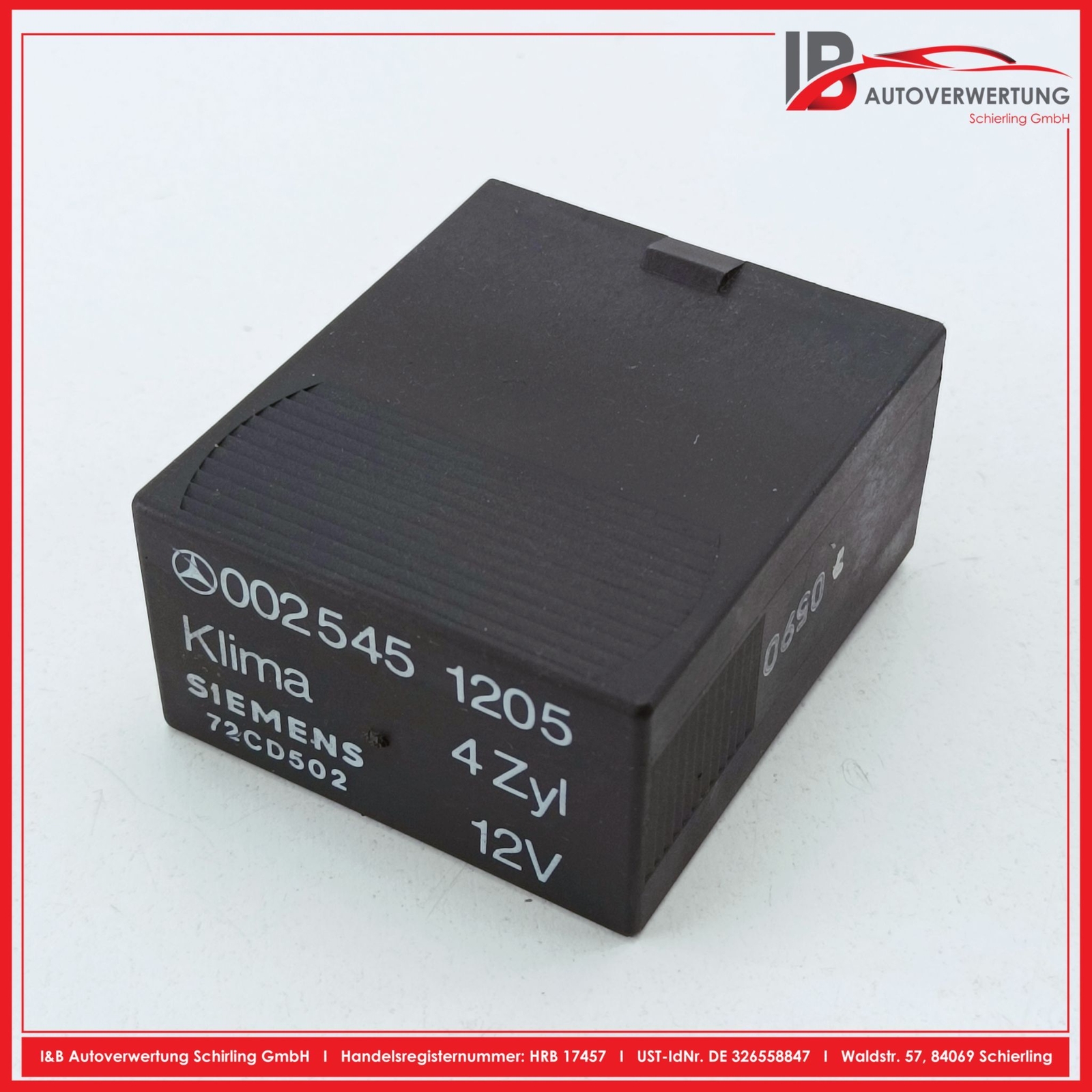 MERCEDES BENZ W124 W201 RELAY AIR CONDITIONING 0025451205 SIEMENS