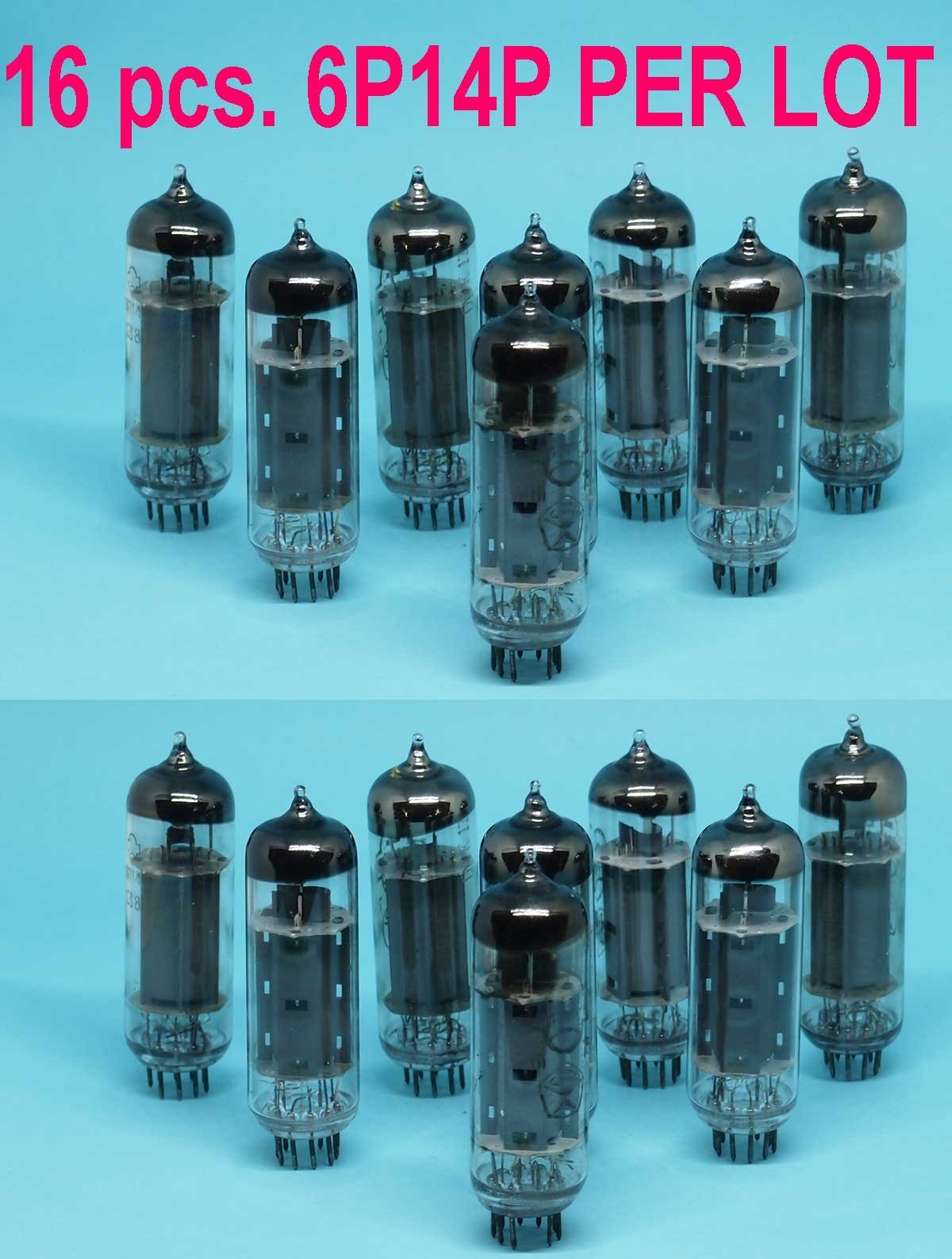 16 pcs in LOT x 6P14P USSR vintage tubes ~ EL84 ~ 6BQ5 ~7189